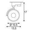 KALU TRACK LED DISK Bodové svítidlo, těleso hliník, bílá, LED 12W, 800lm, teplá 3000K, Ra80, 85°, stmív L, 230V, IP20, d=105mm, h=58mm, adapt 3f lišta NORDIC ALUMINIUM náhled 5