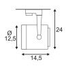 HUDY SPOT ES111 Bodové svítidlo, těleso hliník, povrch černá, pro žárovku 1x75W, GU10 ES111, 230V, IP20, d=125mm, l=145mm, vč 3f adapttéru kompatibilní NORDIC ALUMINIUM, nebo EUTRAC náhled 4