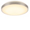 BARRAMEDA Stropní přisazené svítidlo, těleso kov, povrch šedá mat, difuzor plast opál, LED 15W, 1200lm, teplá 3000K, stmívatelné Triac, 230V, IP20, tř.1, rozměry d=300mm, h=86mm. náhled 1