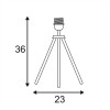 ELVIONDE TABLE E27 Stolní lampa, základna kov černá, bez stínítka, LED 1x40W, E27, teplá 2700K, 806lm, 230V, rozměry 360x230mm, délka přívodního kabelu l=1800mm náhled 3