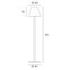 ADEGAN Stojací lampa venkovní, těleso hliník, povrch černá antracit, difuzor plast opál mat, 1x24W (d=max 52mm), E27, 230V, IP54, d=400mm, h=1800mm, kab l=2,5m, vidlice 230V vč. vypínače náhled 5