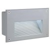 BRICK UNDER Vestavné svítidlo do stěny těleso hliník, barva šedostříbrná, LED 1,8W, teplá 3000K, 110lm/cca jako 5W žár, Ra65, 230V, IP54, 170x105x70mm, vč. montážního boxu náhled 1