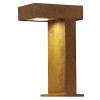 RUSTY PATHLIGHT Svítidlo sloupkové těleso železo, povrch rezavá - přirozená koroze, difuzor sklo opál mat, pro LED 1x9W, GX53, 230V, IP44, zař.tř.1, h=400mm, 250x155mm, svítí dolů náhled 1