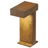 RUSTY PATHLIGHT Svítidlo sloupkové těleso železo, povrch rezavá - přirozená koroze, difuzor sklo opál mat, pro LED 1x9W, GX53, 230V, IP44, zař.tř.1, h=400mm, 250x155mm, svítí dolů náhled 3
