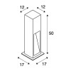 EARTH IP44 3000K 330LM Sloupkové venkovní svítidlo, těleso kombinace nerezová ocel, čedič, povrch šedý kámen, LED 1x6W, teplá 3000K, 330lm, 230V, IP44, rozměry 500x120x120mm, svítí dolů náhled 3