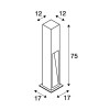 EARTH IP44 3000K 330LM Sloupkové venkovní svítidlo, těleso kombinace nerezová ocel, čedič, povrch šedý kámen, LED 1x6W, teplá 3000K, 330lm, 230V, IP44, rozměry 500x120x120mm, svítí dolů náhled 4