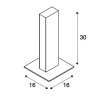 PLAENE 3000K 350LM IP55 100-277V Sloupkové venkovní svítidlo, těleso hliník, povrch černá antracit, difuzor plast, LED 1x9W, ,teplá 3000K, 350lm, 100-277V, IP55, rozměry 360x165x165mm, vč. montážního pouzdra náhled 5