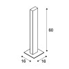 PLAENE 3000K 700LM IP55 Sloupkové venkovní svítidlo, těleso hliník, povrch černá antracit, difuzor plast, LED 1x18W, teplá 3000K, 700lm, 100-277V, IP55, rozměry 660x165x165mm, vč. montážního pouzdra náhled 5