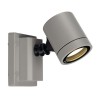 HAGR 1x50W 230V IP55 GU10 Přisazené stropní nebo nástěnné venkovní bodové svítidlo, nastavitelný směr svícení, těleso hliník, šedostříbrná, krycí sklo čiré, pro žárovku 1x50W, GU10, 230V, IP55, rozměry d=50mm h=105mm l=80mm náhled 2
