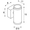 LINARES GU10 Nástěnné venkovní svítidlo, těleso nerez, pro žárovku 2x35W, GU10, IP44, rozměry d=60mm, h=150mm, svítí nahoru/dolů. náhled 3