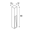 SAVJZ IP55 3000K 30LM Sloupkové venkovní svítidlo, těleso ocel, povrch rezavá, difuzor plast, LED 1x8,6W, teplá 3000K, 30lm, 220-40V, IP55, rozměry 500x120x120mm, svítí dolů náhled 6