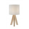 COROVODE Stolní lampa, základna dřevo přírodní světlé, stínítko textil šedá, pro žárovku 1x42W, E27, 230V, IP20, tř.2, rozměry d=185mm, h=362mm. náhled 1
