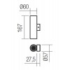 TEPELENES AP Nástěnné bodové svítidlo, těleso hliník, povrch měděná mat, pro žárovku 2x35W, GU10, ES50, 230V, IP20, tř.1, rozměry d=60mm, h=167mm, svítí nahoru/dolů. náhled 5