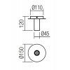 ATALAR 1x42W, E27 Stropní přisazené svítidlo, těleso kov, povrch hnědá rustik, pro žárovku 1x42W, E27, 230V, IP20, tř.1. rozměry d=150mm, h=120mm. náhled 4