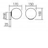 REZON PL 1x28W Nástěnné svítidlo, těleso kov, povrch zlatá mat, difuzor sklo opál, pro žárovku 1x28W, E14, 230V, IP20, tř.1, rozměry d=150mm, h=235mm. náhled 3