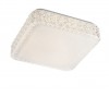 BAJRAME Stropní nebo nástěnné svítidlo, základna kov, povrch bílá, rámování plast čirý krystal, difuzor plast opál, LED 12W, 1300lm, neutrální 4000K, 230V, Ra82, IP20, tř.1, rozměry 180x180mm, h=8 náhled 2