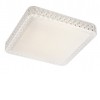 BAJRAME Stropní nebo nástěnné svítidlo, základna kov, povrch bílá, rámování plast čirý krystal, difuzor plast opál, LED 12W, 1300lm, neutrální 4000K, 230V, Ra82, IP20, tř.1, rozměry 180x180mm, h=8 náhled 3