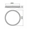 AUGUSTU 46W Stropní přisazené svítidlo, těleso kov, povrch bílá mat, difuzor plast opál, LED 46W, neutrální 4000K, 2892lm, 230V, IP20, tř.1, rozměry d=495mm, h=68mm. náhled 2