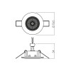 MILI 1x50W GU 5,3 Vestavné stropní bodové svítidlo, těleso zinek, povrch chrom, pro žárovku 1x50W, GU 5,3, 12V, IP20, tř.3, rozměry 79,5x54mm náhled 11