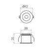 MOTO ROUND LED 1x3W Vestavné stropní bodové svítidlo, těleso hliník, povrch bílá mat, difuzor polykarbonát, LED 1x3W, 162lm, neutrální 4000K, 230V, IP20, tř.1, rozměry 42x38x35mm náhled 2