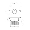 NANCI LED SQUARE 1x5W Vestavné stropní bodové svítidlo, těleso hliník, povrch broušený, difuzor polykarbonát, nastavitelný směr svícení, LED 1x5W, 368lm, neutrální 4000K, 230V, IP20, tř.1, rozměry 88x75x55 náhled 3