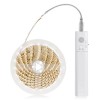 LED pásek 30xSMD LED pásek, senzor pohybu + soumrakový senzor, těleso plast, povrch bílá, 30 x SMD 2835 LED, 200lm, teplá 3000K, baterie, 4xAAA, IP20, rozměry l=1000mm. náhled 1