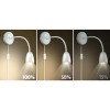 MOLY WL 4W Nástěnné svítidlo, těleso plast bílá, flexi rameno, LED 4W, 280lm, teplá 3000K, stmívání 3 stupňové, 230V, IP20, rozměry základna 120x300x75mm, vypínač na kabelu. náhled 2