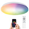 MANDY 30W, WiFi, CCT, RGB Stropní svítidlo, kov, povrch bílá, dif plast opál, LED 30W, 2300lm, smart TUYA, WiFi, dálk ovl. (součástí) nebo mob. tel. CCT nast teplota teplá 3000K - denní 6500K, RGB, stmív, d=380mm, h=65mm. náhled 1