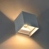 TEO WL 7W, IP54, CCT Nástěnné venkovní svítidlo, těleso hliník, povrch bílá, LED 6W, 420lm, přepín nast. CCT teplota teplá 3000K-denní 6000K, nast.. vyzař. úhel 10-100°, IP54, 100x100x100mm, svítí nahoru/dolů. náhled 5