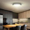 BEKY 48W CCT Stropní svítidlo, těleso kov a plast, černá, dif plast opál, LED 48W, 3360lm, dálk ovl. (součástí) lze nastavit CCT teplá 3000K - denní 6500K, stmív, 230V, IP20, rozměry d=395mm, h=70mm. náhled 5