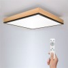 WOODS SQ, 40W, CCT Stropní svítidlo, rámeček dřevo světlé, difuzor plast opál, LED 40W, 3000lm, dálkovým ovladačem stmívatelné, CCT nast teplota teplá 3000K, - denní 6400K, Ra80, 230V, IP20, rozměry 450x450x75mm náhled 2