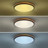 WOODS RO, 40W, CCT VÝPRODEJ Stropní svítidlo, rámeček dřevo světlé, difuzor plast opál, LED 40W, 3300lm, dálkovým ovladačem stmívatelné, CCT nast teplota teplá 3000K, - denní 6400K, Ra80, 230V, IP20, rozměry d=450mm, náhled 3