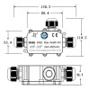 ALZENAU 2x, IP68 Propojovací, rozbočovací krabice materiál plast černá, pro 3 kabely d=5-12mm, vodiče 3x0,5-2,5mm2, 230V, IP68, rozměry 138x78x35mm náhled 2