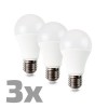 LED žárovka E27 A60 12W 980lm teplá 3000K ECO 3ks - Světelný zdroj LED žárovka, hliník, bílá, difuzor plast opál, LED 10W, E27, A60, 980lm,  teplá 3000K, Ra80, vyzař. úhel. 270°, stř. životn. 20.000h, 230V, d=60mm, l=111mm, cena za ba náhled 1