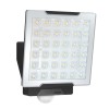 AMINETE LED 1x48W PIR IP54 Nástěnné venkovní svítidlo, plast bílá, PIR senzor, záběr 240°, dosah 12m, čas 5s-15min, soumrak 2-1000lx, LED 1x48W, neutrál 4000K, 4400lm, 230V, IP54, tř.1. tepl -20+50, rozměry 230x178x130mm náhled 2