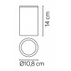 LOAS WS, 35W, GU10, IP54, výklopné Stropní, přisazené, venkovní, bodové svítidlo, nast. směr svícení +-15°, těleso hliník, povrch šedočerná, krycí sklo čiré, pro žárovku 1x35W, GU10, 230V, IP54, rozměry h= 140mm, d=108mm náhled 2