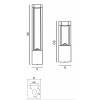 CLOUD 1x11W, GX53 Sloupkové venkovní svítidlo, těleso hliník, povrch tmavě šedá, difuzor plast opál, pro žárovku 1x11W, GX53, IP54, tř.1, rozměry 110x100mm, h=800mm. náhled 3