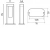 IVA Sloupkové venkovní svítidlo, oboustranný výstup světla, těleso hliník, povrch šedočerná, difuzor plast opál, LED 8W, 560lm, neutrální 4000K, Ra80, 230V, IP54, rozměry 300x110x55mm náhled 2