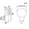 TASI W Nástěnné venkovní svítidlo, těleso hliník, povrch černá, difuzor plast opál, pro žárovku 1x18W, E27, 230V, IP54, rozměry 250x140x80mm náhled 4