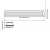 FORFEX 2x120 G13, IP65 Průmyslové svítidlo prachotěsné, těleso plast bílá, kryt plast čirý, pro 2x LED zářivky T8/G13,  l=1200mm, 230V, IP65, rozměry 1265x105x85mm, LED trubice SAMOSTATNĚ, jednostranné zapojení náhled 5