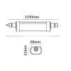 NOSK 30W, IP65 Stropní, průmyslové, prachotěsné svítidlo, těleso plast, povrch bílá, difuzor plast opál, LED 30W, denní 6500K, 3300lm, Ra80, 230V, IP65, rozměry 68x43mm, délka l=1190mm. náhled 4