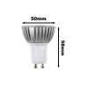 LED GU10 Y LED žárovka, těleso kov šedostříbrná, 3x LED čip žlutá, LED 3,2, GU10, 230V, úhel svícení 60°, IP20, rozměry d=50mm, h=58mm náhled 6