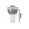 LED GU10 R LED žárovka, těleso kov šedostříbrná, 3x LED čip červená, LED 3,2, GU10, 230V, úhel svícení 60°, IP20, rozměry d=50mm, h=58mm náhled 6