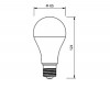 LED žárovka E27 12W LED žárovka, těleso kov šedostříbrná, difuzor plast opál, LED 12W, neutrální 4000K, 1030lm, E27, vyzař. úhel 280°, 230V, rozměry d=65mm, h=124mm. náhled 4