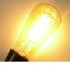LED žárovka retro vintage 4W Světelný zdroj, základna kov, difuzor sklo jantar, žárovka LED 4W, E27, ST64, COB, teplá 2200K, 370lm, Ra80, 230V, rozměry d=64mm, l=148mm náhled 2