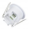 PIR R 180°/360°, IP20 PIR - Pohybové čidlo podhledové, senzor pohybu pro osvětlení, materiál plast, barva bílá, záběr 180°, dosah max 6m, čas sepnutí 10s-15min, 230V, 300W/1200W, IP20, tř.2, d=76mm, h=73mm. náhled 2