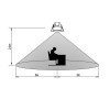 RF senzor pohybu 1200W IP54 HF - Stropní podhledové, čidlo, detektor přítomnosti, 1200W, senzor pohybu pro osvětlení, záběr 120°/360°, dosah 6m, 10s-12min, 3-2000Lx, 230V, IP54, d=76mm, h=66,2mm. náhled 5