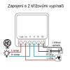 Spínač SMART Tuya 16A, 230V SMART spínač pro el. spotřebiče, 230V, 16A, IP20, dosah až 30m, fce zap/vyp, ovládání smart systémem Tuya WiFi, rozměry 41x41x20mm do KU68 náhled 3