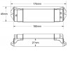 KADET - RF-DIM RGBW RF přijímač 4x5A, 12V-36V RF přijímač pro řízení RGBW LED pásků, napájení 12V-36V, 4x5A (12V - 60W/kanál, 240W celkem, 24V - 120W/kanál, 480W celkem), IP20, rozměry 175x45x27mm náhled 4