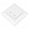 KADET - RF-DIM W 2CH vysílač stmívač 2 zónový, RF bezdrátový nástěnný vysílač bílý, pro stmívání LED svítidel a LED pásků napájení baterie CR2032, dosah až 30m, rozměry 86x86x14mm, lze spárovat neomezeně vysílačů na 1 přijímač náhled 2